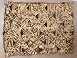 Antique African woven Cuban ethnic group Congo African folk art schowa tablecloth 477 8253