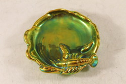 Zsolnay gold eosin crab bowl 834