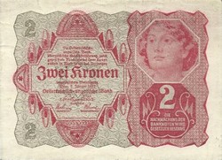 2 korona kronen 1922 Ausztria 2.