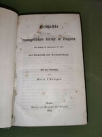 Ritkaság! 1854! Bauhofer János György Gesichte der Evangelische kirchen im Ungarn című könyve eladó