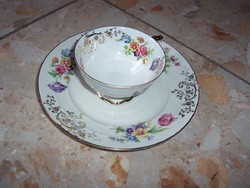 Floral breakfast plate and coffee cup
