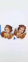 Hand-carved pair of angels (putto)