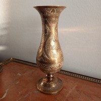 Copper vase with Arabic engraved decoration