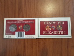 Anglia - VIII. Henrik, I. Erzsébet (szuvenír, reprodukciós érmék)