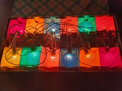 Retro karácsonyi Zlatokov reflex fényfűzér izzósor dobozában
