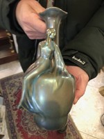 Antique Zsolnay Art Nouveau Eosin vase, porcelain, 24 cm.