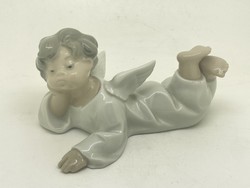 Lladro spanyol porcelán fekvő angyal 6.5cm
