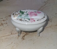 Limoges porcelán lábas bonbonier, ékszer tartó
