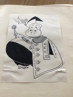 Gáspár Antal eredeti karikatúra rajza a Szabad Száj c. lapnak Balogh Páterről 19 x 15 cm