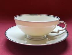 Art deco HC Chodau csehszlovák Sudetendeutsches német porcelán kávés teás szett csésze csészealj