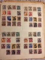 Deutsche Reich német lapokon birodalmi bélyeg duplikázódások részletek