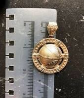 Ezüst kosárlabda medál 9,8 gram  (925)