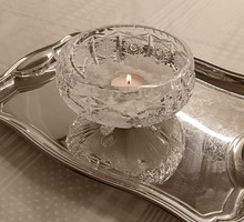 Polished lead crystal bowl (16 cm)