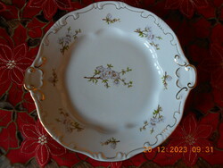 Zsolnay peach flower pattern pastry serving bowl