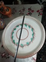 Antique folk large serving bowl with a diameter of 33 cm