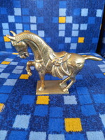 Beautiful old copper horse statue ii. (12.3X16.5x4.5 cm)