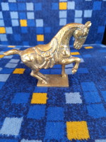 Beautiful old copper horse statue i. (10.4X14x3.6 cm)