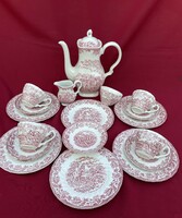Myotts Country Life English 4-Person Tea Set, Cups, Teapot, Sugar Bowl, Porcelain, Estate Item