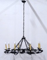 1A829 huge eight-arm wrought iron chandelier 105 x 137 cm