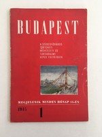 Budapest - A székesfőváros történeti, művészeti és társadalmi képes folyóirata 1945. I.évf. 1. szám