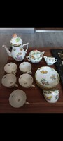 Herend coffee set with Victoria pattern + small items, in perfect condition.