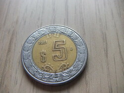5 Pesos 2001 Mexico