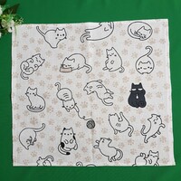 New, custom-made, large cat pattern cotton kitchen towel, tea towel