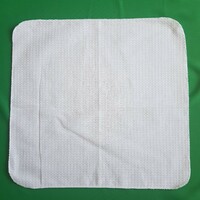 New, custom-made, large, plain white cotton kitchen towel, tea towel