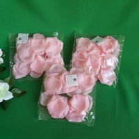 3 csomag rózsaszín textil virágszirom, nagyméretű rózsaszirom