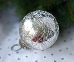 Repesztett üveg  karácsonyfa dísz 6.-7cm