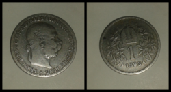 József Ferenc silver 1 crown 1893