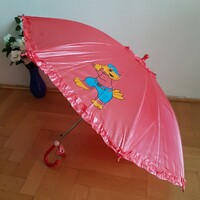 Új, Baseball-ozó madár mintás fodros félautomata gyerek esernyő síppal