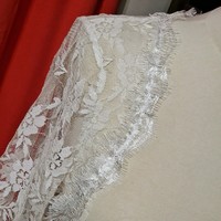 Wedding bol117 - French lace long sleeve off white lace bolero
