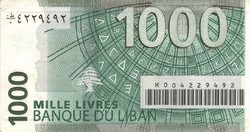 1000 livres 2004 Libanon