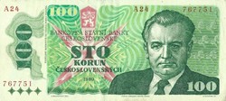 100 Koruna 1989 Czechoslovakia 2.