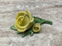 Herend yellow rose 7x4x3 cm