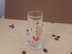 Csabai kolbászfesztivál felirat pálinkás pohár (Békéscsaba) 10 cm