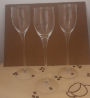 Vékony hosszúnyakú pezsgős pohár 28 cm