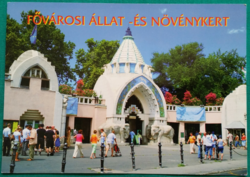 Budapest, Fővárosi Állat- és Növénykert, „elefántos" főkapu, postatiszta képeslap