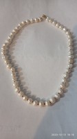 Női alkalmi gyöngysor, valódi gyöngyökből készült nyaklánc nagy gyöngyökkel