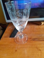 Crystal glass with foot, 18 cm, beautiful