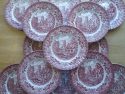 English pink porcelain plate small plate 17.5 cm - per piece