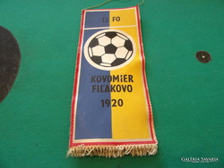 Soccer team flag with inscription 