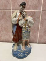 Boy and girl figural porcelain