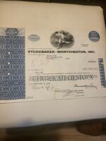 Studebaker autó részvény eredeti