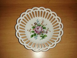 Porcelain bowl with openwork edge with flower pattern - dia. 22.5 cm (6p)