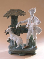 Biscuit porcelain, goatherd (221218)
