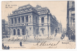 Magyar Királyi Operaház Budapest - hosszú címzéses képeslap 1904-ből