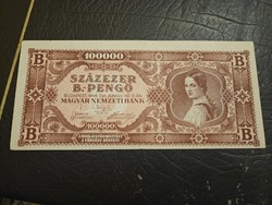 1946-Os 100,000 b.-Pengő slipped print