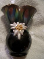 Vase. Austrian. With plastic flowers, small damage, m 12.5 cm